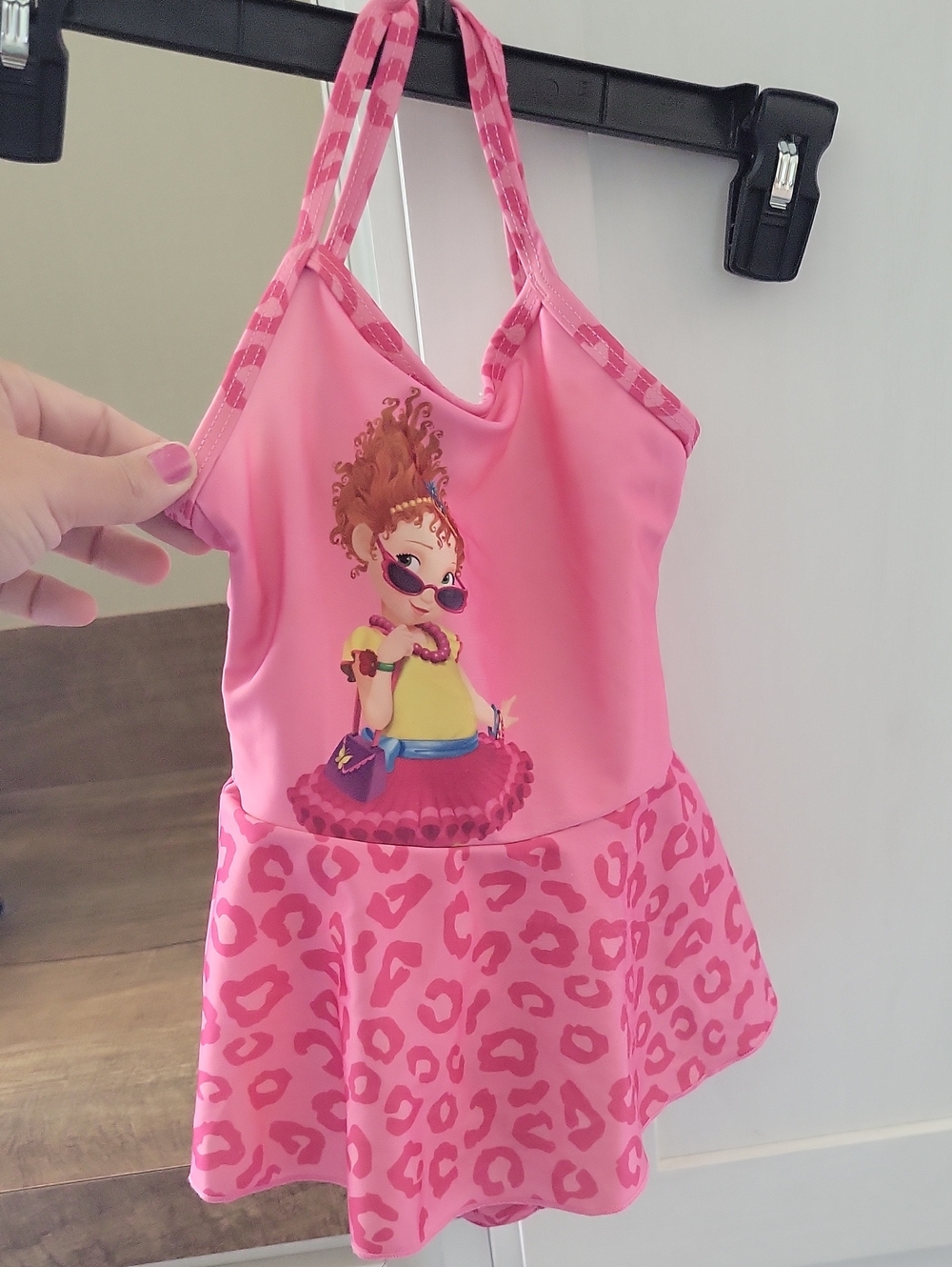 Disney Pink One-Piece Swim Dress with Character Print